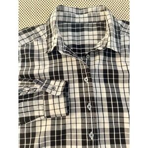 Chemisier Ann Taylor LOFT Lin Noir – Petite 4P – Manches 3/4 – Bon état